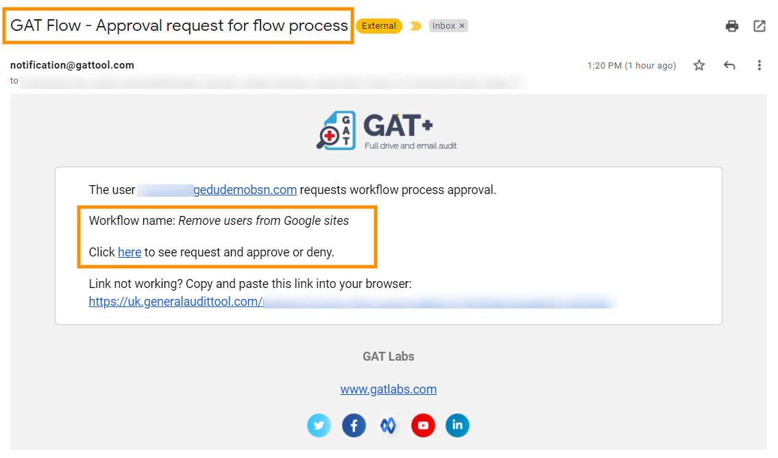 GAT Flow | Remove users from Google sites 4