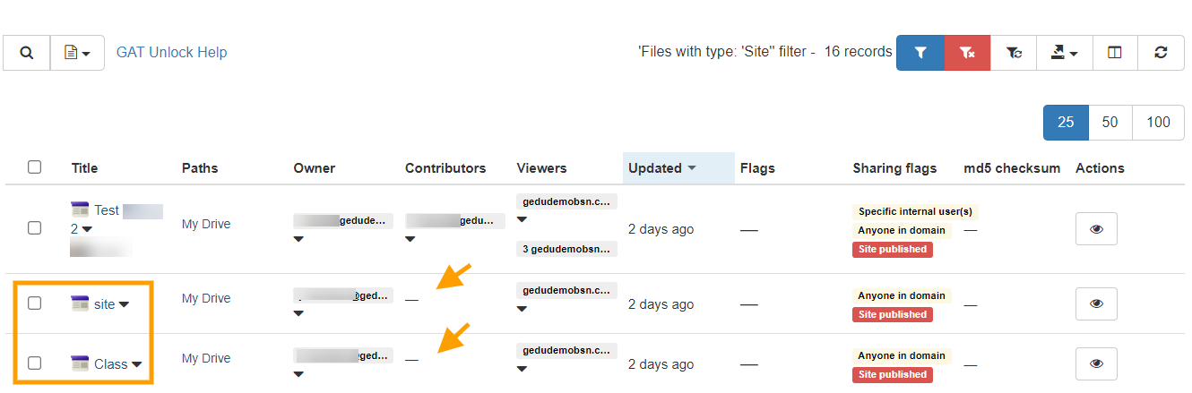 GAT Flow | Remove users from Google sites 6